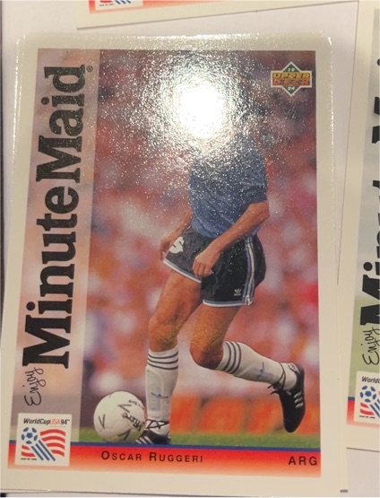 1994 Upper Deck FIFA World Cup USA Minute Maid #21 Oscar Ruggeri — front