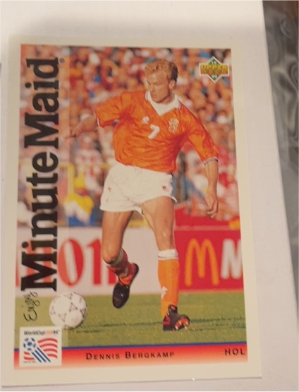 1994 Upper Deck World Cup Minute Maid #24 Dennis Bergkamp — front