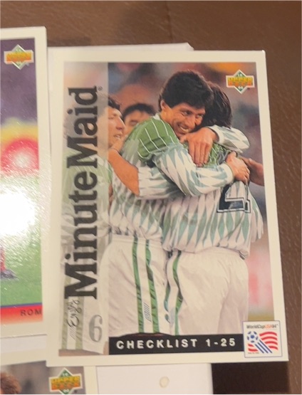 1994 Upper Deck Minute Maid #6 Checklist 1-25 — front