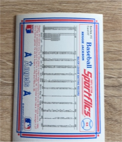 1986 Sportflics premier set baseball #37 Reggie Jackson — front