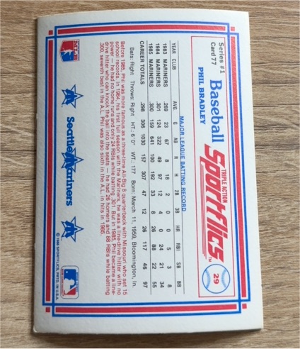1986 Sportflics #29 Phil Bradley — front