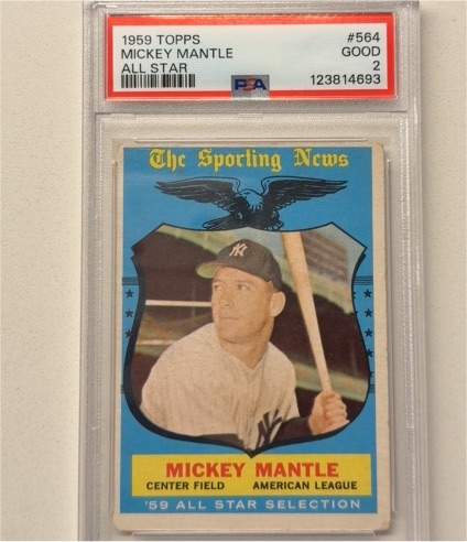 1959 Topps #564 Mickey Mantle All-Star The Sporting News — front
