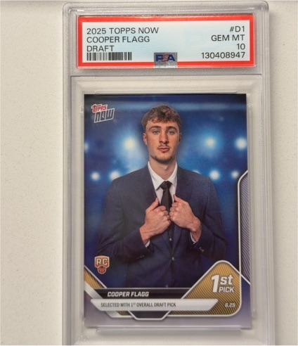 2025 Topps Now #D1 Cooper Flagg — front