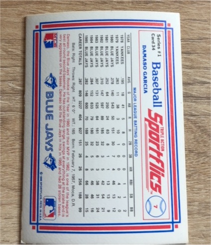 1986 Sportflics #14 Mambo Garcia — front