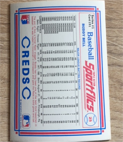 1986 Sportflics #151 Buddy Bell — front