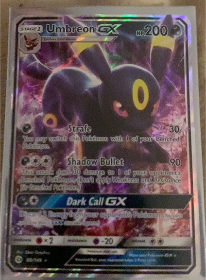 2017 Pokémon Sun & Moon #80 Umbreon GX — front
