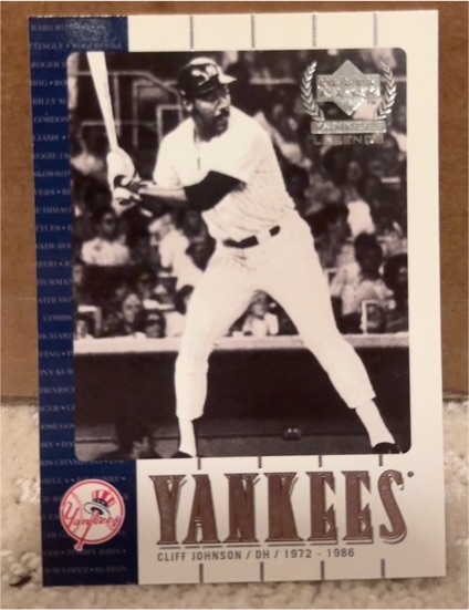 2000 Upper Deck Yankees Legends #41 Cliff Johnson — front