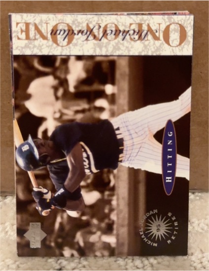 1995 Upper Deck Minor League #3 Michael Jordan One On One Hitting — front