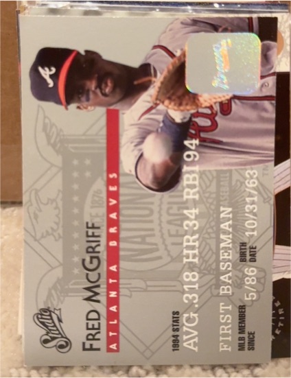 1995 Studio #23 Fred McGriff — front