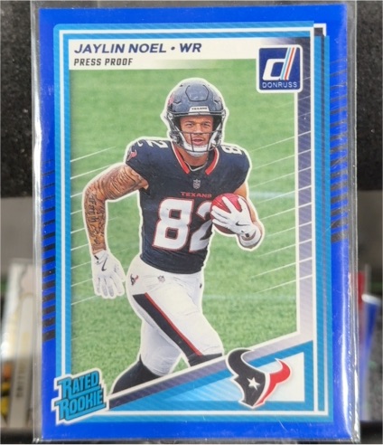 2025 Donruss #324 Jaylin Noel Rated Rookie Press Proof Blue — front