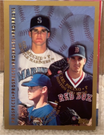 1998 Topps #256 Kerry Wood / Carl Pavano / Gil Meche — front