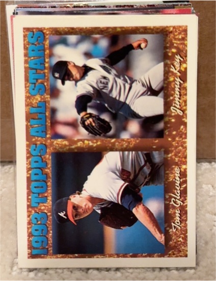 1994 Topps #393 Tom Glavine / Jimmy Key — front