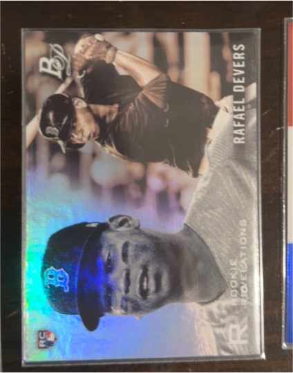 2018 Bowman Platinum #RR-13 Rafael Devers Rookie Revelations — front