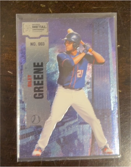 2022 Skybox Metal Universe Champions #003 Riley Greene — front