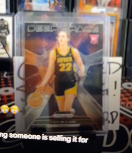 2024 Panini Prizm Draft Picks #8 Caitlin Clark Deep Space Rookie — front