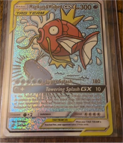 2017 Pokémon Sun & Moon Team Up #161 Magikarp & Wailord GX — front