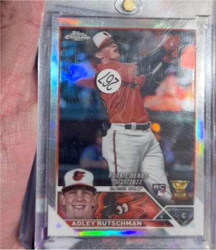 2023 Topps Chrome Update #USC1 Adley Rutschman Rookie Debut — front