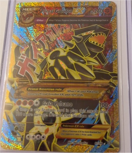 2015 Pokémon XY Ancient Origins #97 Primal Groudon EX — front