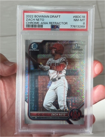 2022 Bowman Draft #BDC18 Zach Neto Chrome-Asia Refractor — front