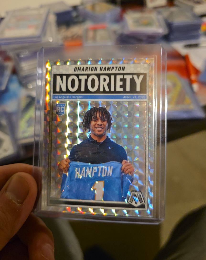 2025 Panini Mosaic #20 Omarion Hampton Notoriety — front