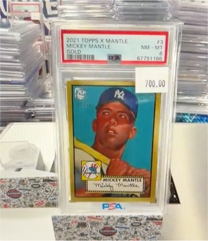 2021 Topps X Mantle #3 Mickey Mantle — front