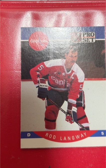 1990-91 Pro Set #314 Rod Langway — front