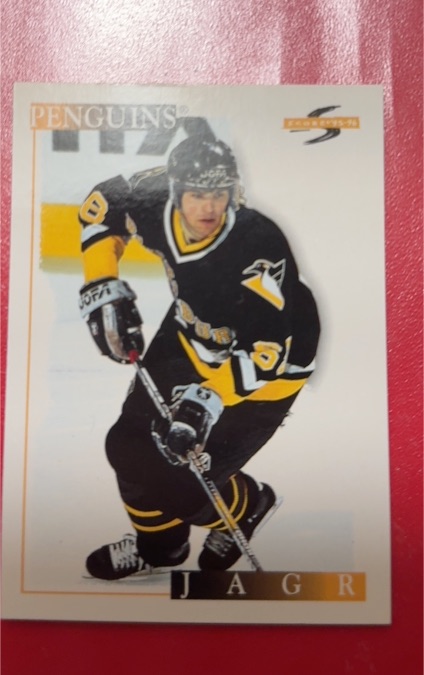 1995-96 Score #1 Jaromir Jagr Pittsburgh Penguins — front