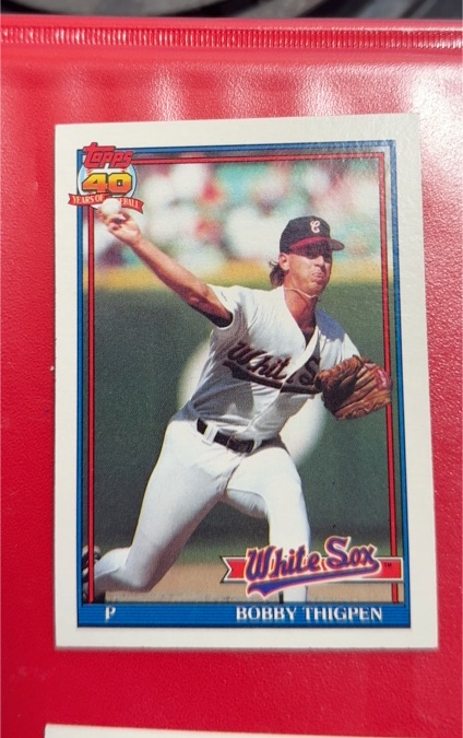 1991 Topps #420 Bobby Thigpen — front