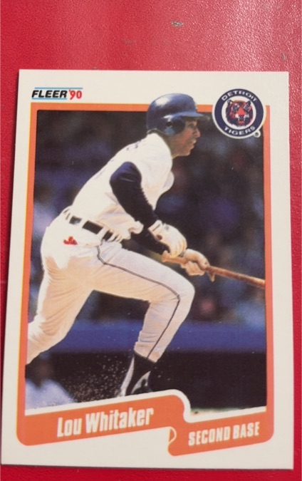 1990 Fleer #619a Lou Whitaker — front