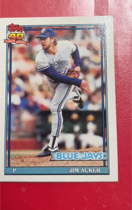 1991 Topps #71 Jim Acker — front