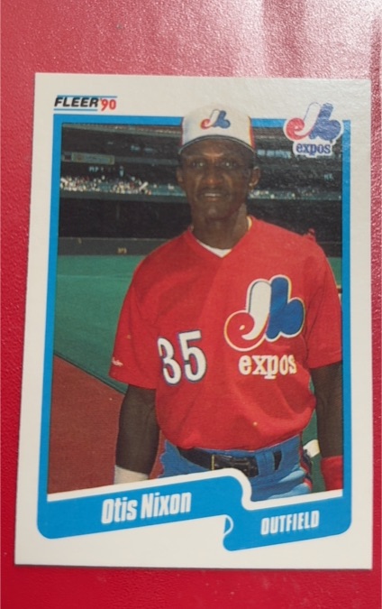1990 Fleer #356 Otis Nixon — front