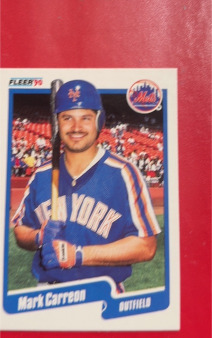 1990 Fleer #198 Mark Carreon — front