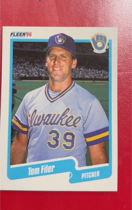 1990 Fleer #322 Tom Filer — front