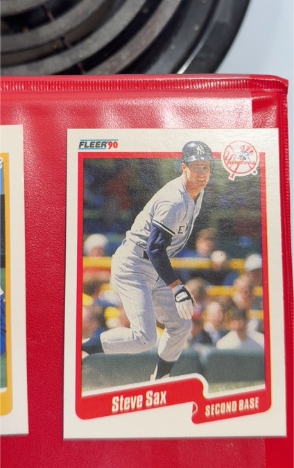1990 Fleer #455 Steve Sax — front
