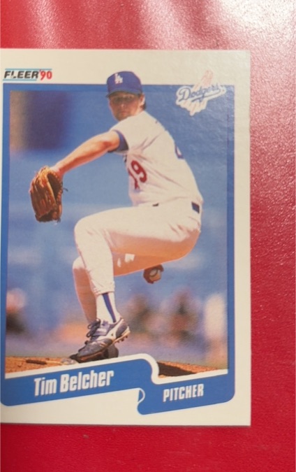 1990 Fleer #389 Tim Belcher — front