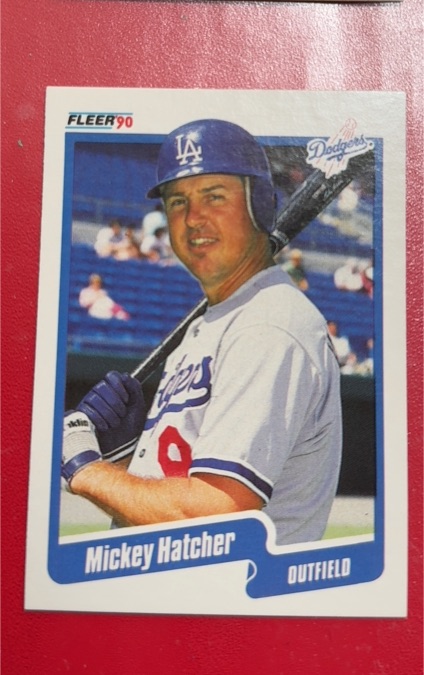 1990 Fleer #398 Mickey Hatcher — front