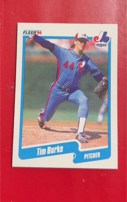 1990 Fleer #342 Tim Burke — front