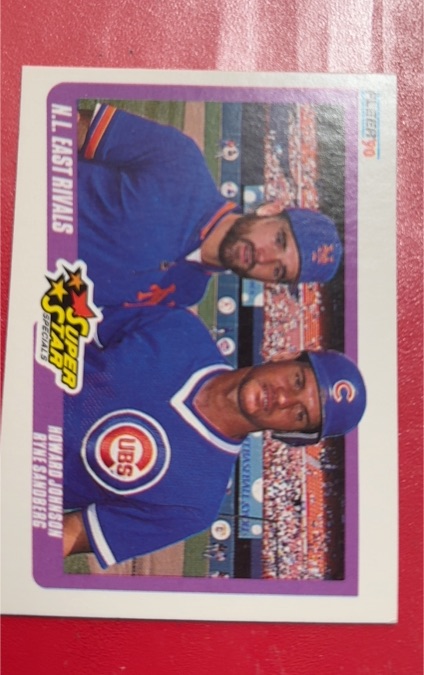 1990 Fleer #639 Howard Johnson / Ryne Sandberg — front