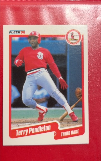 1990 Fleer #257b Terry Pendleton — front