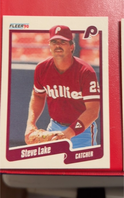 1990 Fleer #566 Steve Lake — front