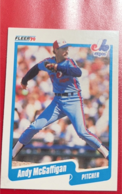 1990 Fleer #355 Andy McGaffigan — front