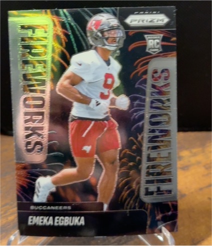 2025 Panini Prizm #2 Emeka Egbuka Fireworks — front