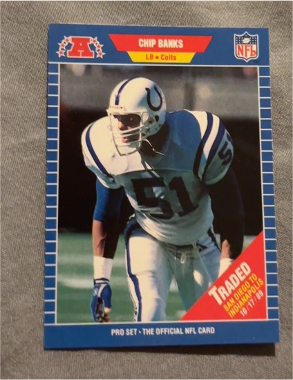 1989 Pro Set #558 Chip Banks — front