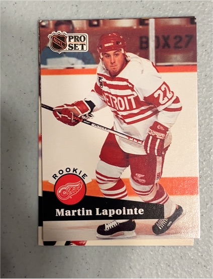 1991-92 Pro Set #532 Martin Lapointe — front