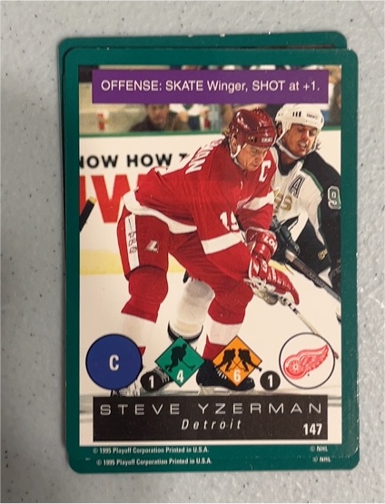 1995-96 Playoff One on One #147 Steve Yzerman — front