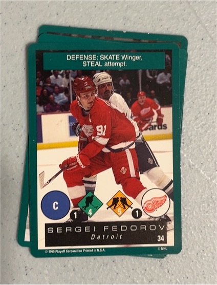 1995-96 Playoff One on One Challenge #34 Sergei Fedorov — front