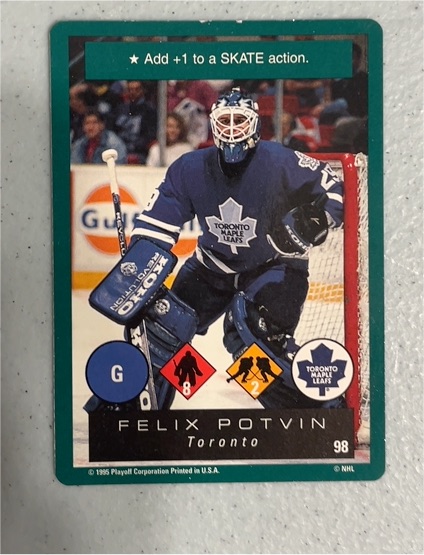 1995-96 Playoff One on One Challenge #98 Felix Potvin — front