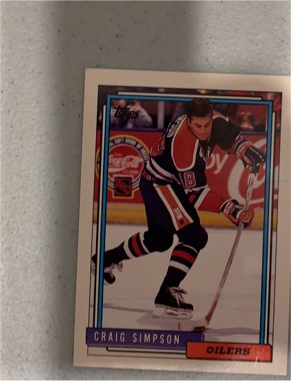 1991 Topps #8 Craig Simpson — front