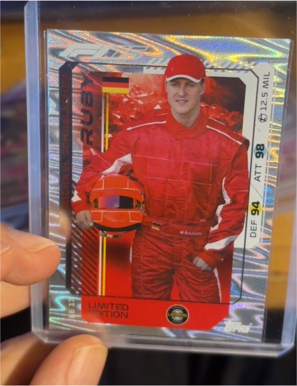 2025 Topps Turbo Attax # Michael Schumacher Ruby Parallel — front