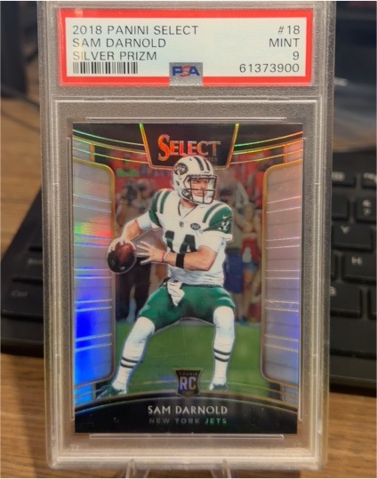 2018 Panini Select #18 Sam Darnold Silver Prizm — front